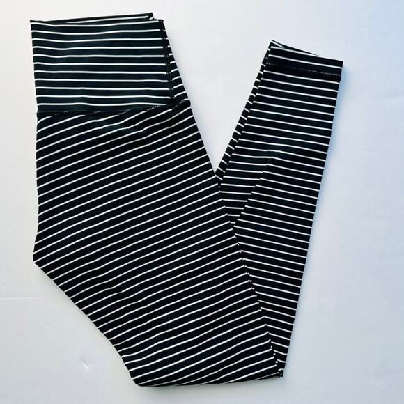 Lululemon Wunder Under High-Rise Tight 28" Size 8 Stripe Black White RARE - Picture 3 of 7